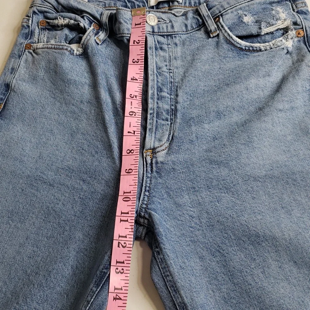 Agolde Nico High Rise Slim Fit Button Fly Ankle Jeans Size 29 Sustainable Retro